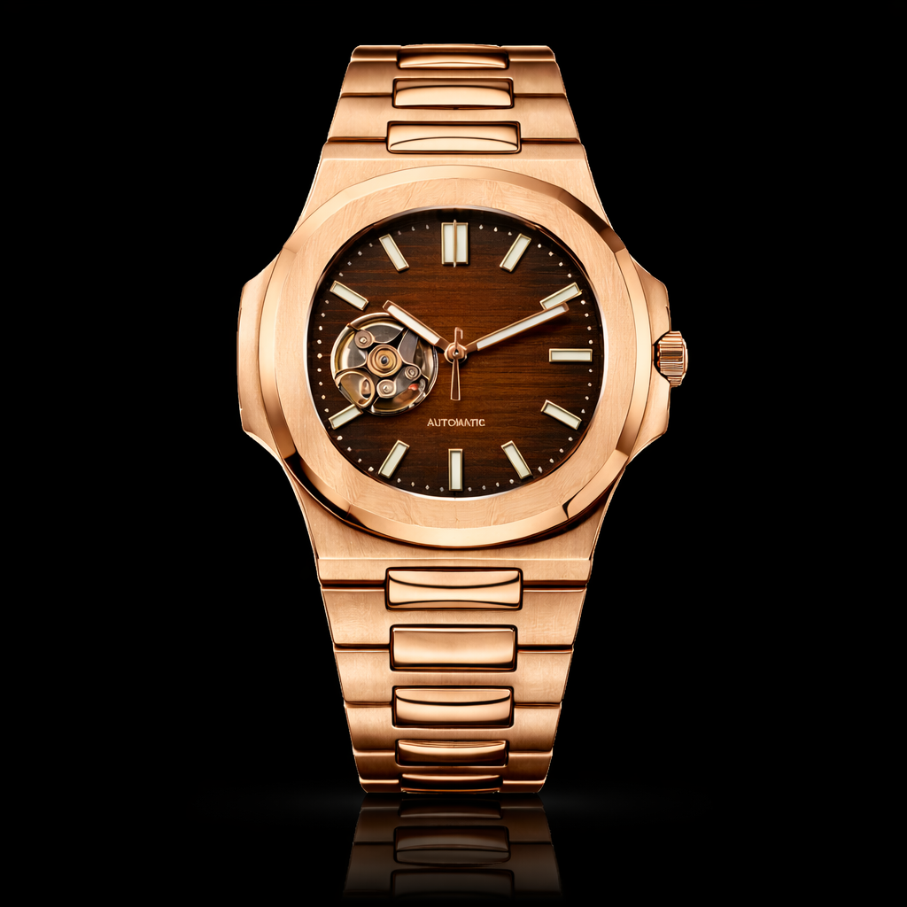 Nautiko Open Heart Chocolate Rose Gold