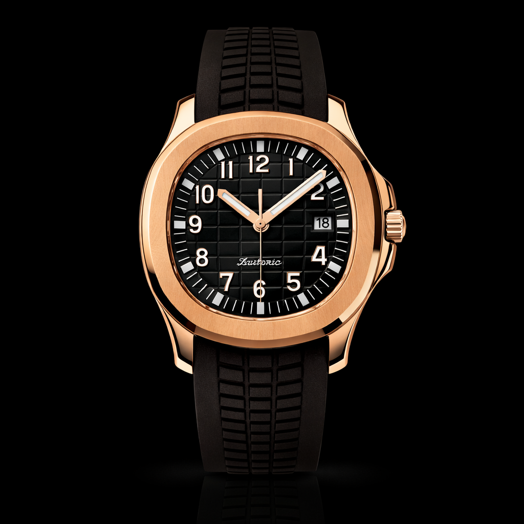 konauta Rose Gold Black Rubber